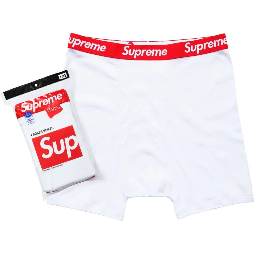 Supreme Hanes Boxershorts 4er-Pack weiß