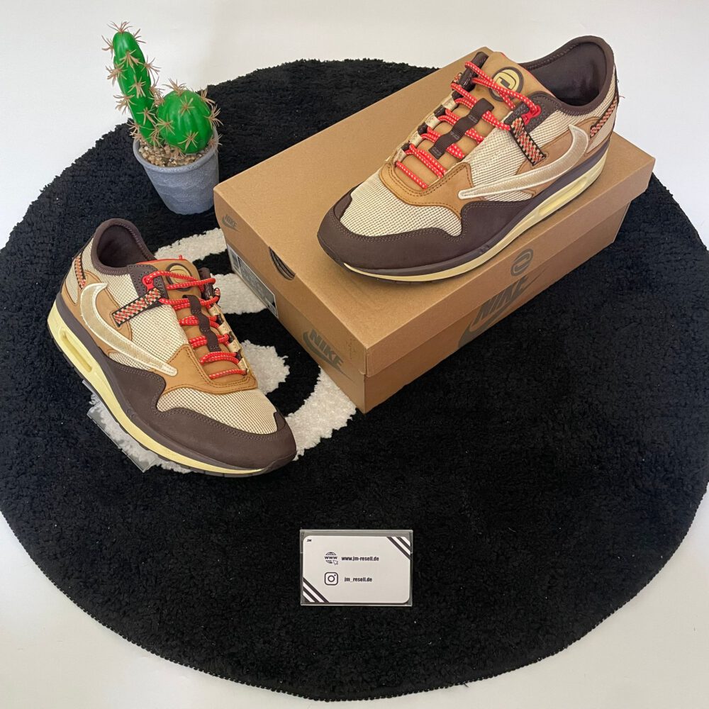 Nike Air Max 1 Travis Scott Cactus Jack Baroque Brown • Größe 45