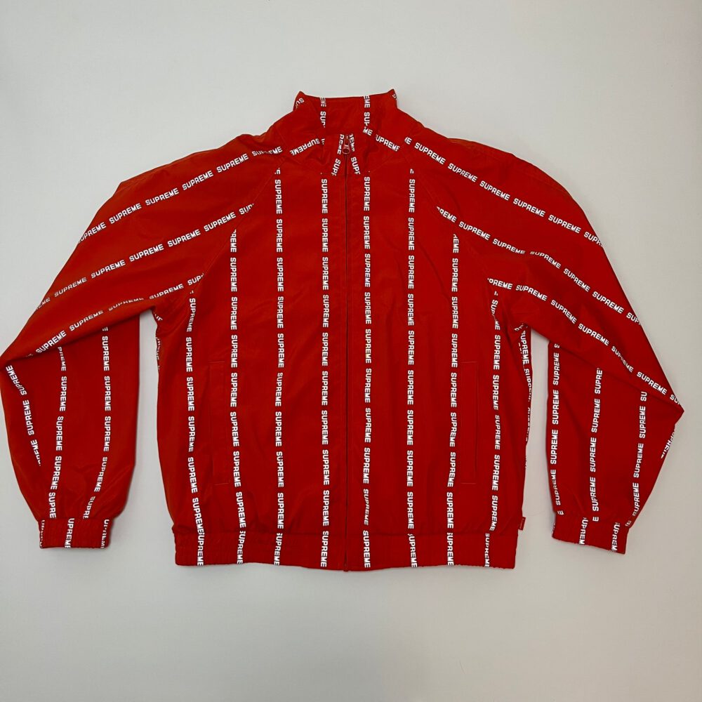 Supreme Reflective Text Track Jacket Orange • Größe M