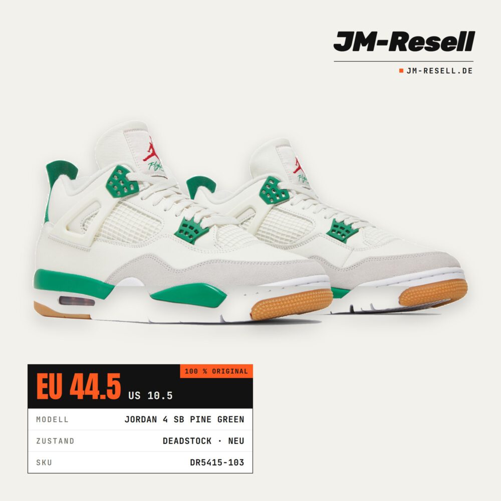 Air Jordan 4 Retro SB Pine Green • Größe 44.5