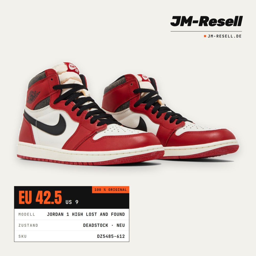 Air Jordan 1 Retro High OG Chicago Lost and Found • Größe 42.5
