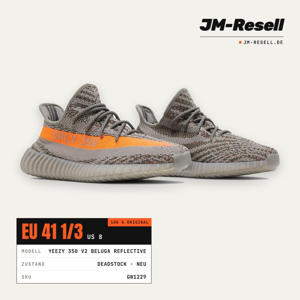 adidas Yeezy Boost 350 V2 Beluga Reflective • Größe 41 1/3