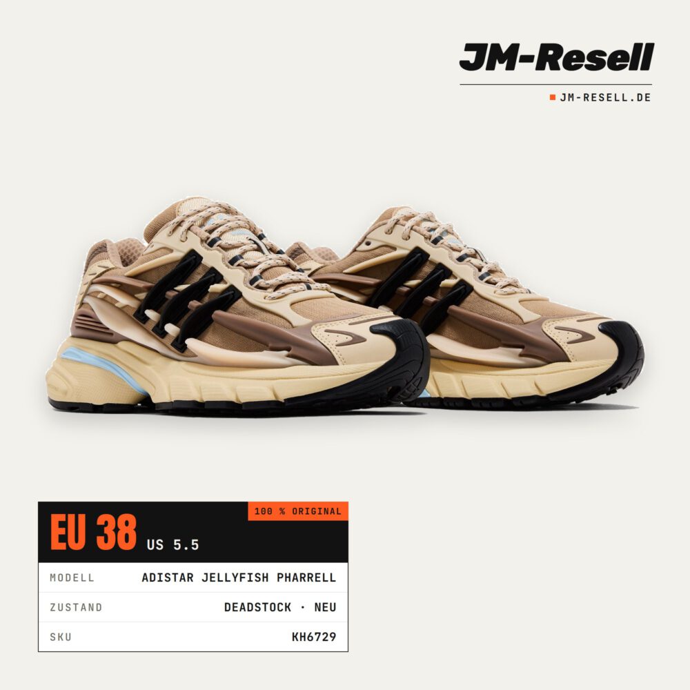 adidas Adistar Jellyfish Pharrell Williams Crystal Sand • Größe 38